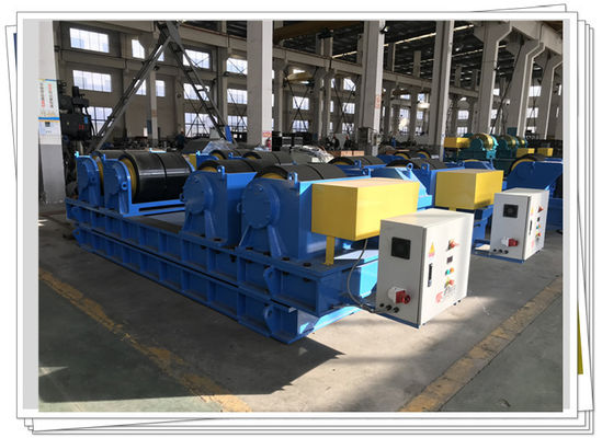 Lò hơi hình ống Cột 200t Hàn Con lăn quay Bánh xe Polyurethane