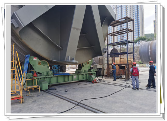700t Phù hợp với giường con lăn quay 10m Trạm lắp ráp thùng hút ngoài khơi Đường hàn tự động